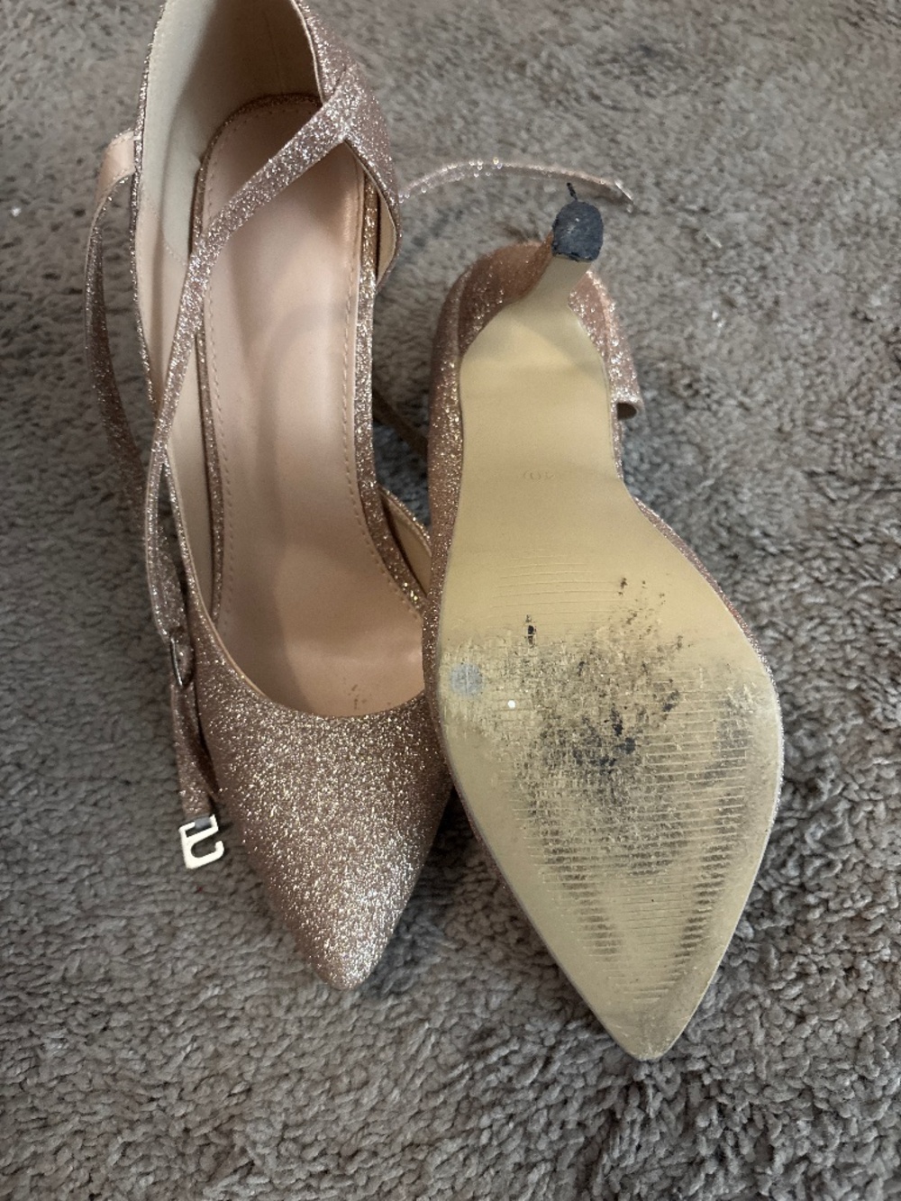 Rose gold heel